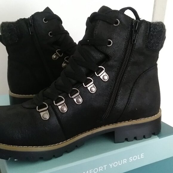 🏞️ White Mountain Cliffs Women's Boots 8.5 NIB Trail-Inspired Lace + Zip - Picture 2 of 11